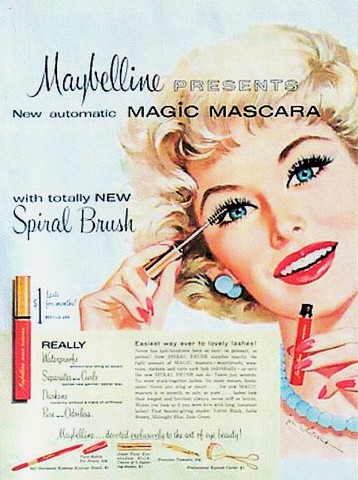 An ad for Ultra Lash (later renamed Great Lash) - the world's first "automatic" mascara