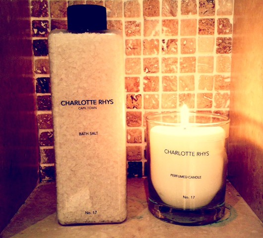 Charlotte Rhys bath salts & scented candle in No. 17