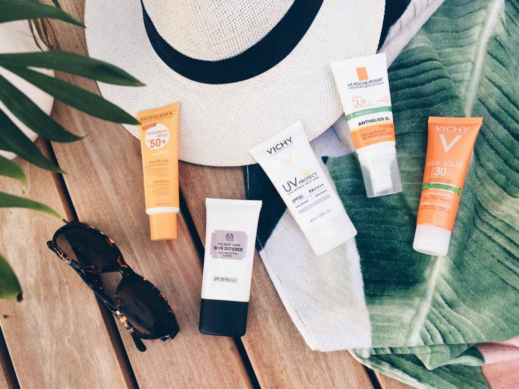 Chemical facial sunscreens you can wear under makeup