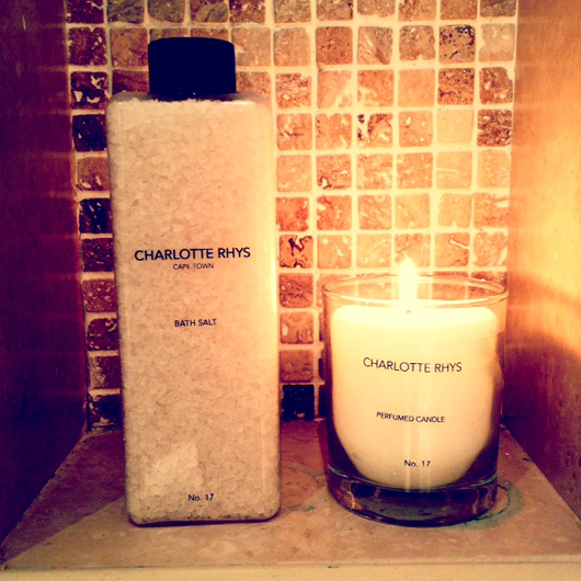 Charlotte Rhys bath salts & scented candle in No. 17
